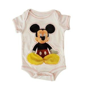 Parks One Piece Snap Outfit Mickey Mouse Size 3 Months  New No Tag